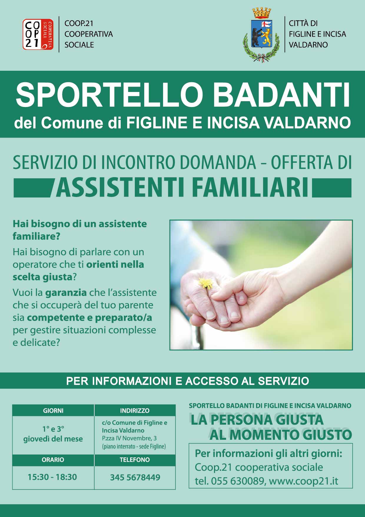 Nuovo orario Sportello Badanti